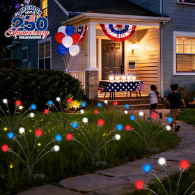 YIQU outdoor decoration lights install quickly with ground stakes.