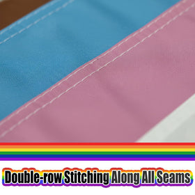 Brass grommets on the YISDZSW Pride flag for secure outdoor mounting