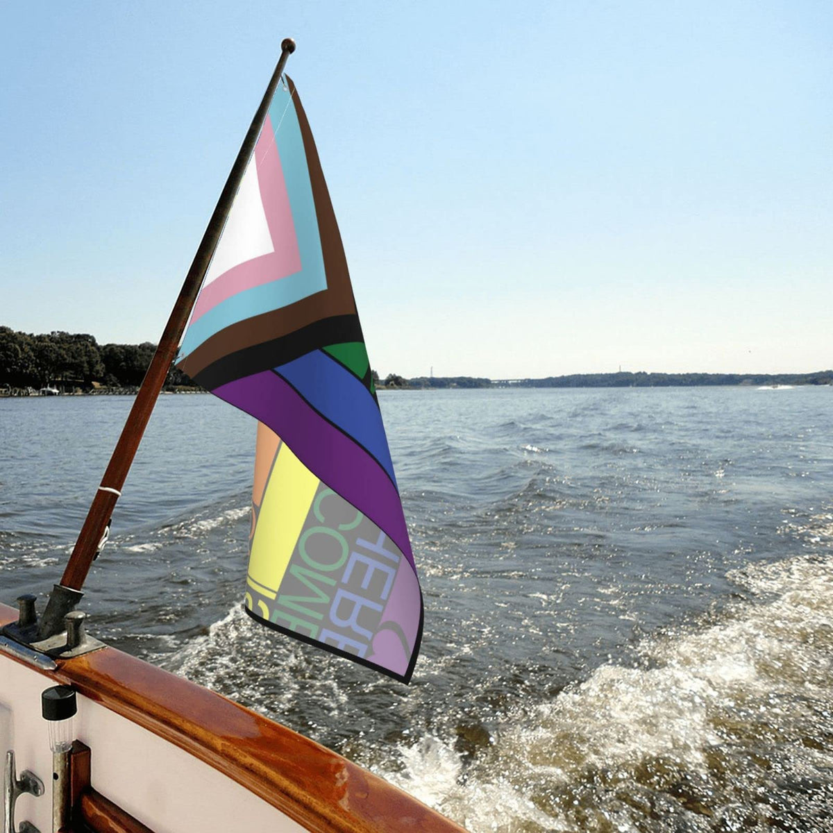 The outdoor flag is ideal for parades, gardens, and storefront displays.