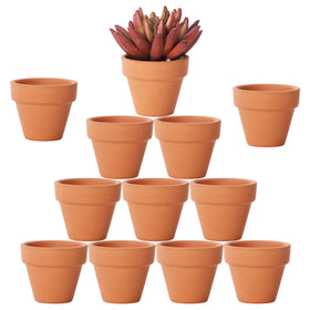 Yishang 1.9 inch terracotta pot with drainage hole for succulents and herbs