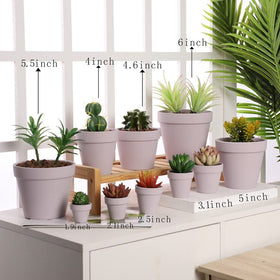 Yishang 12-pack pink pots simplify dorm and home plant displays.