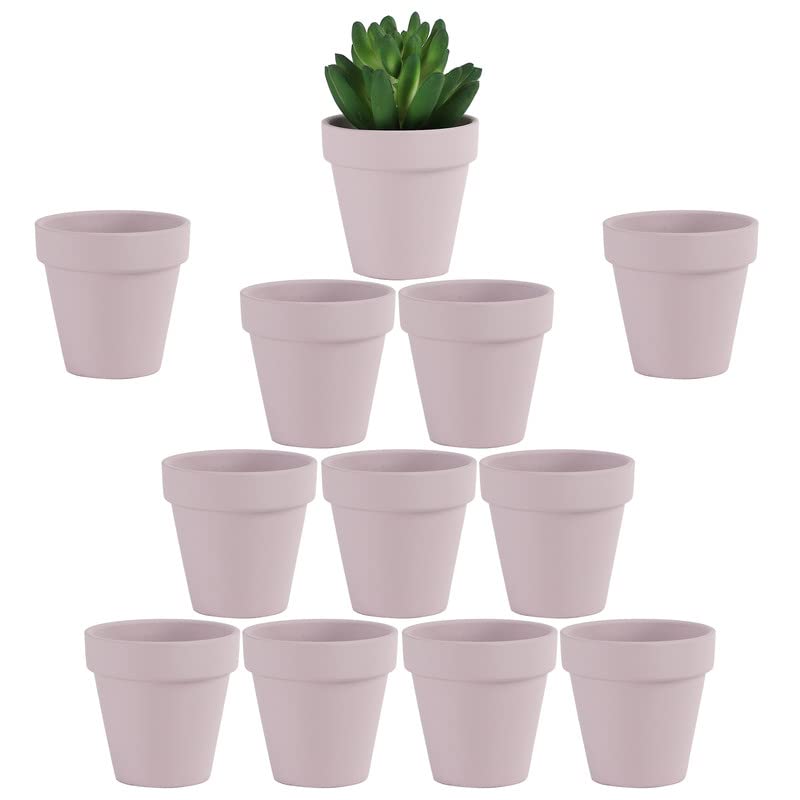 Yishang pink terracotta pot, 2.5-inch, matte finish, ideal for small succulents.