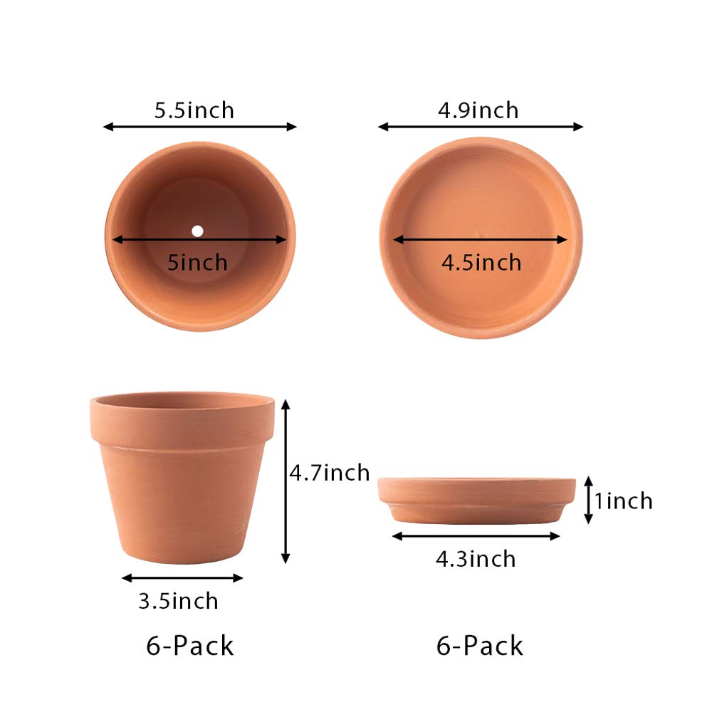 Yishang Terra Cotta pots 5.5 inch safely packaged for durable delivery