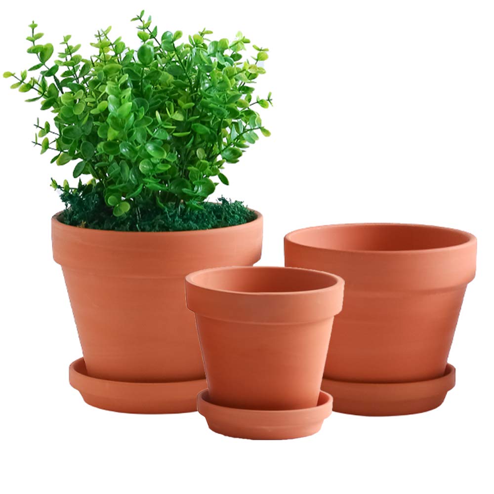 Yishang terracotta pot 6 inch in a neutral tone, ideal for seedlings and herbs