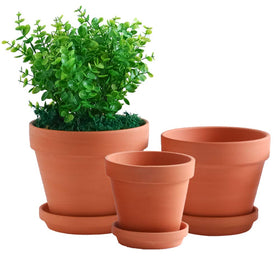 Yishang terracotta pot 6 inch in a neutral tone, ideal for seedlings and herbs