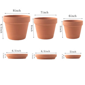 Yishang terracotta pot 7 inch with drainage for healthier roots