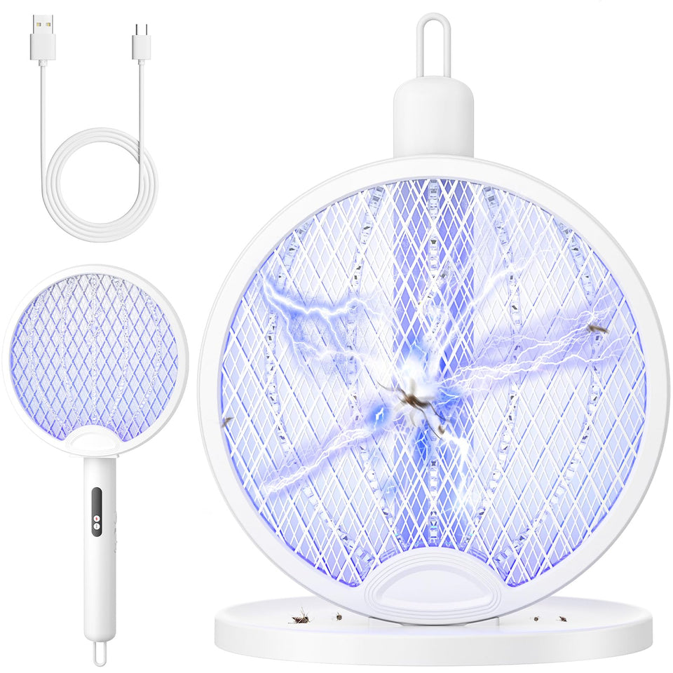 YISSVIC 2-in-1 racket front view for quick indoor insect control.