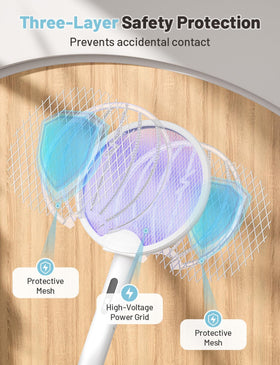 YISSVIC 4000V denser mesh delivers strong insect discharges.