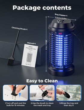 YISSVIC Bug Zapper 6ft cord enables flexible placement.