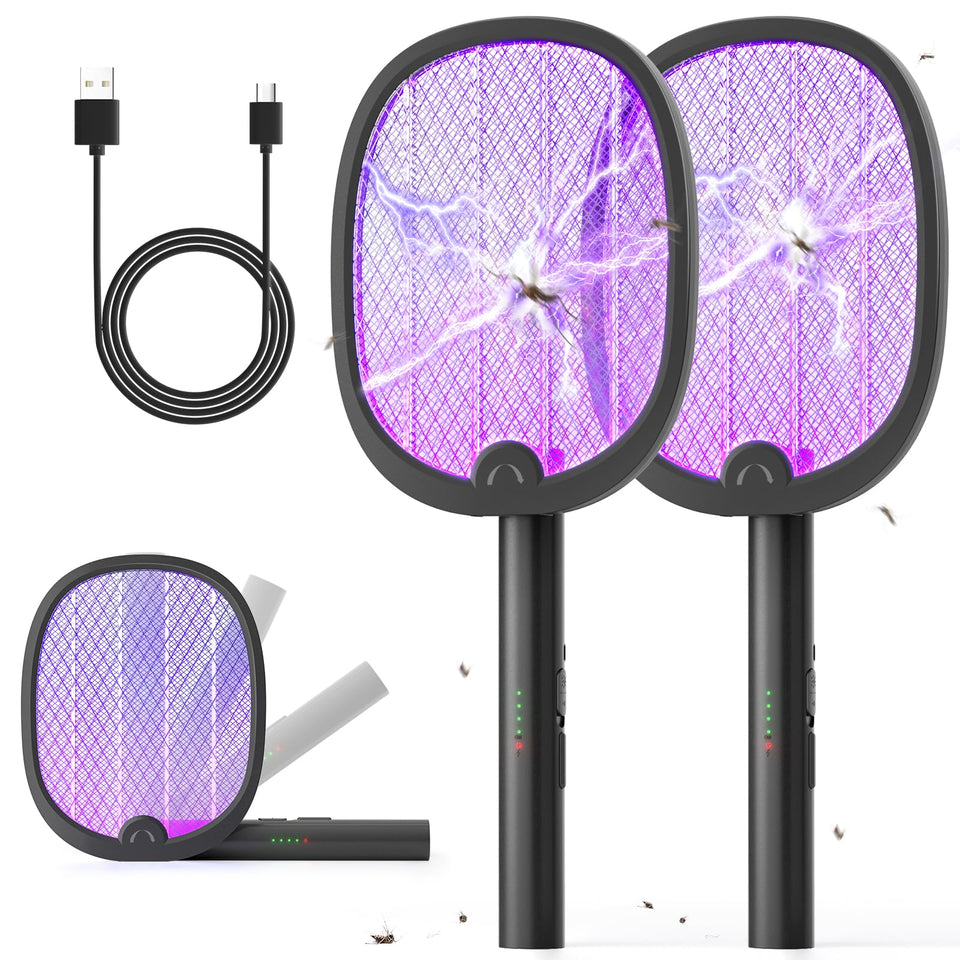 YISSVIC electric fly swatter foldable design ready for travel and storage.