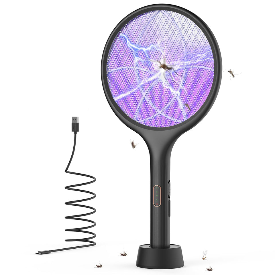 YISSVIC electric fly swatter racket base for easy charging and storage