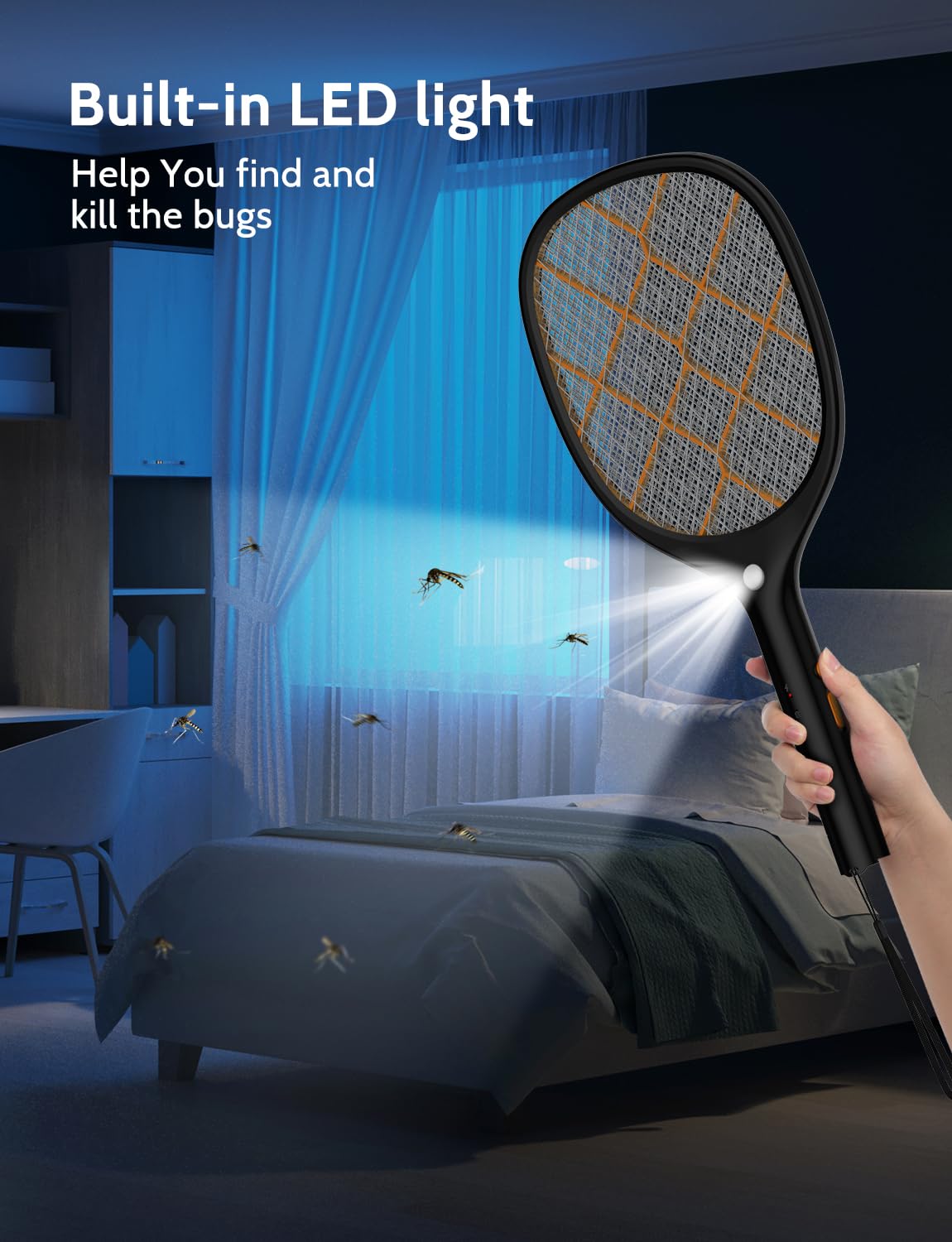 YISSVIC fly zapper battery indicator shows charging status at a glance