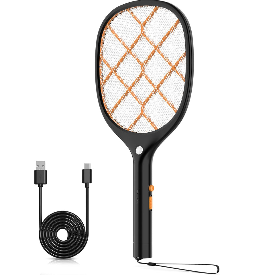 YISSVIC electric fly swatter front view for quick bug elimination during outdoor use