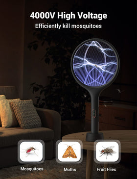 YISSVIC fly zapper racket purple light attracts pests for efficient capture