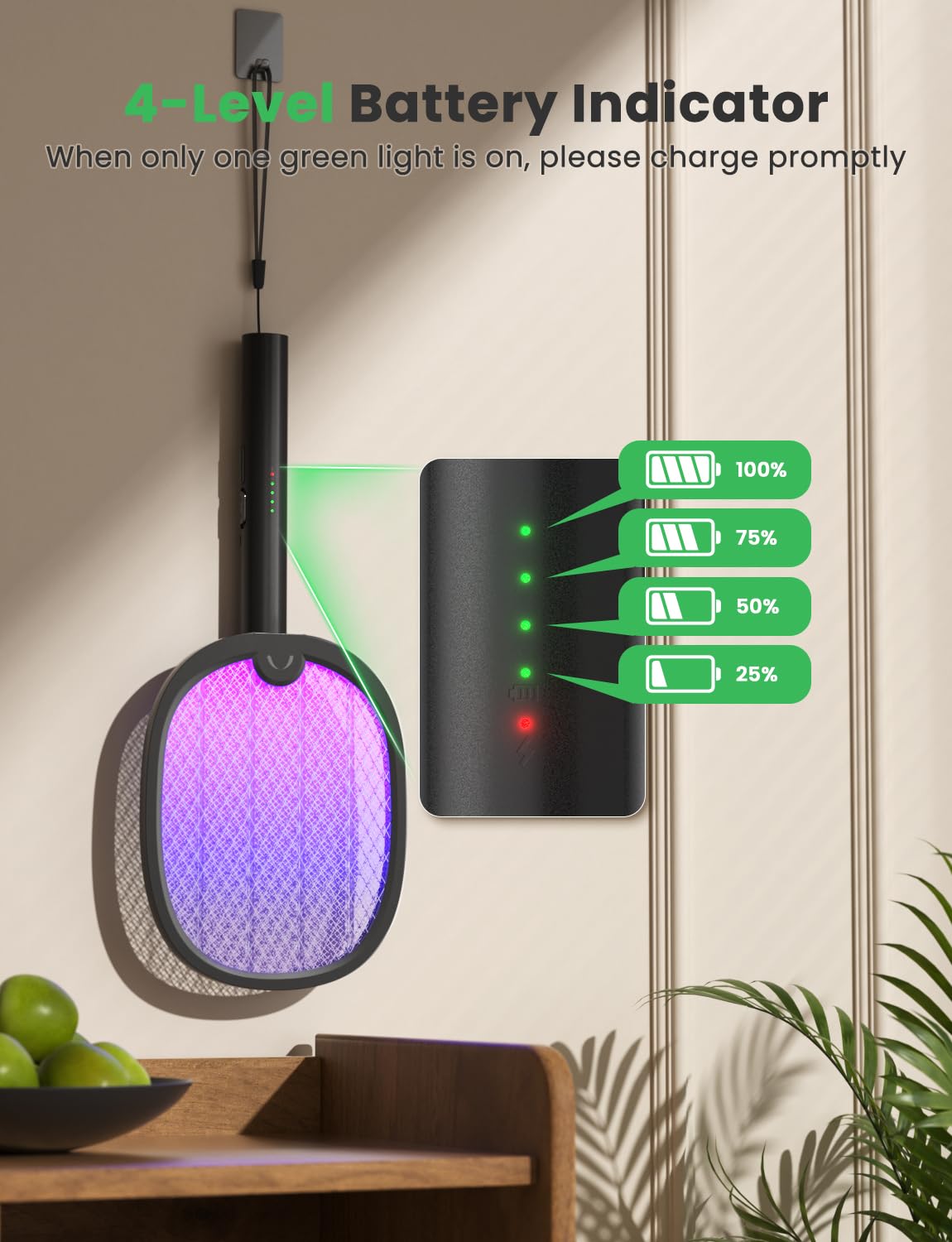 YISSVIC rechargeable 1800mAh battery with charge indicators for simple maintenance.