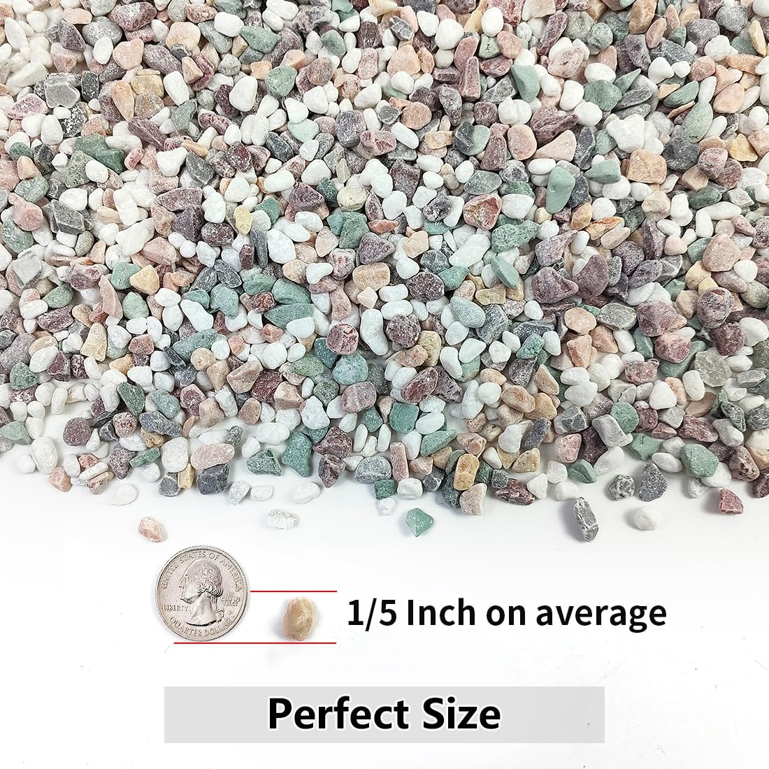 YISZM 1-5 inch polished stones in dry state show vibrant color.