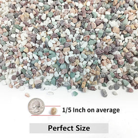 YISZM 1-5 inch polished stones in dry state show vibrant color.