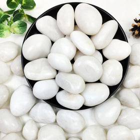 YISZM 10lbs white river rocks 1-2 inch add elegant vase filler and moisture control