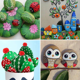 YISZM stones for art classes, versatile for group crafts.