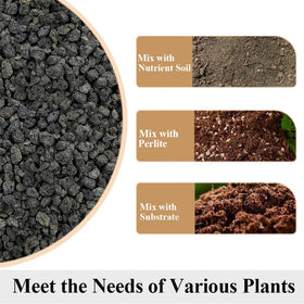 YISZM lava rocks enhance soil aeration for healthy roots.