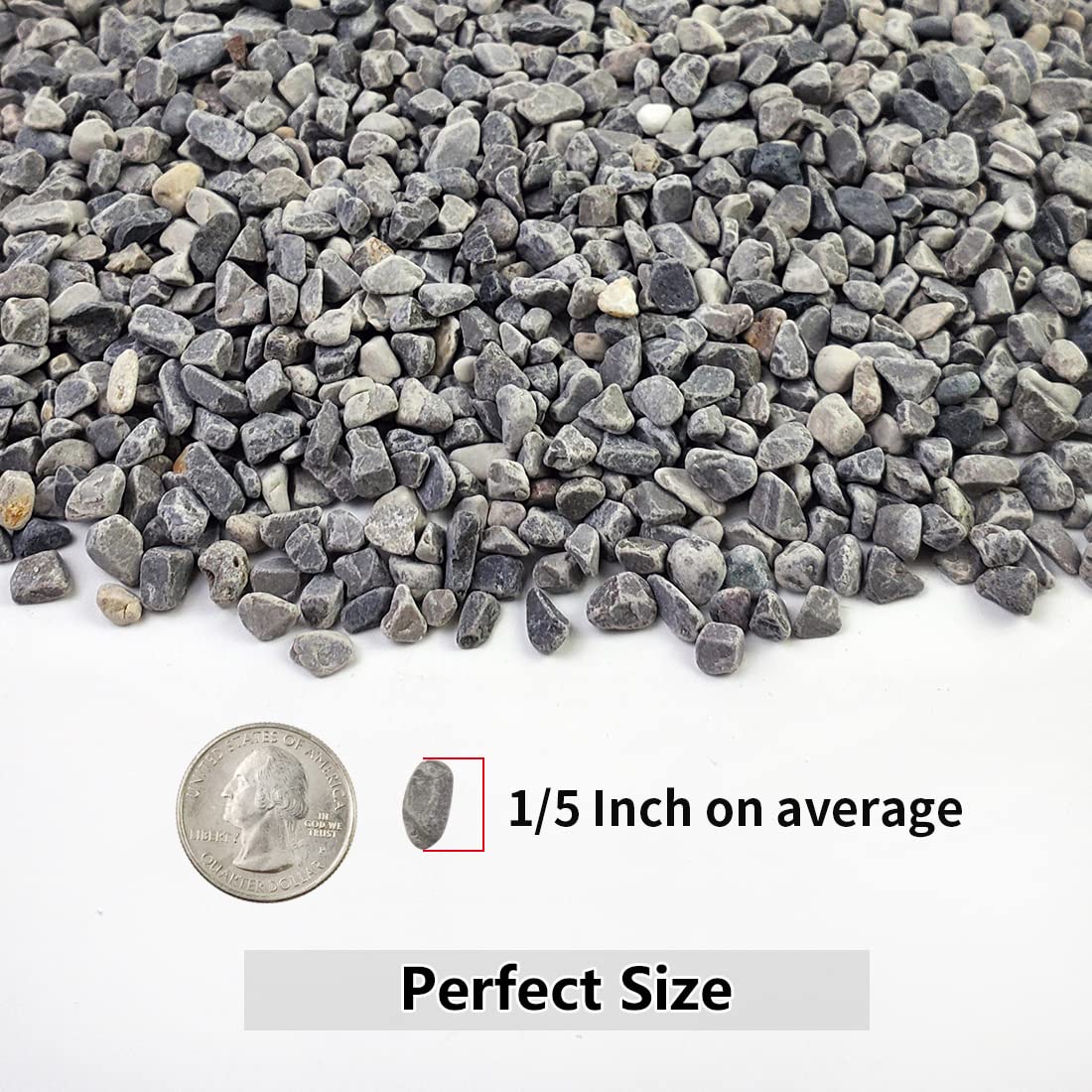 YISZM decorative gravel arranged in a vase enhances color and clean drainage.