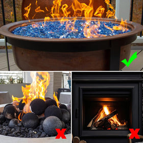 YISZM cobalt blue fire glass enhances garden lighting and lighting effects.