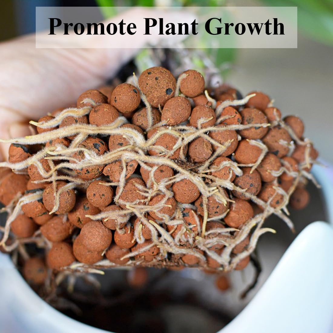 YISZM herb garden aeration with clay pebbles for consistent moisture control.