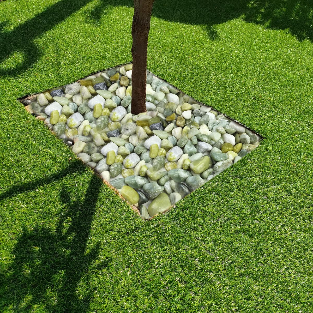 YISZM Jade pebbles vase filler closeup complements minimalist arrangements