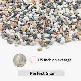 YISZM one fifth inch gravel pebbles ideal for terrariums and vases.