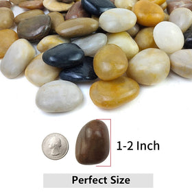 YISZM river rocks with a polished glossy finish for eye-catching displays.