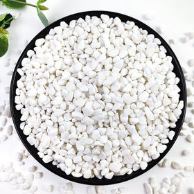 YISZM succulent gravel 1/5 inch white natural enhances drainage in planters.