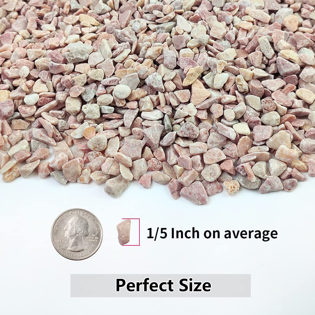 YISZM succulent top-dressing pebbles add color and drainage.