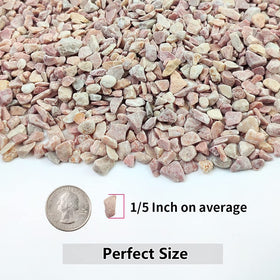 YISZM succulent top-dressing pebbles add color and drainage.