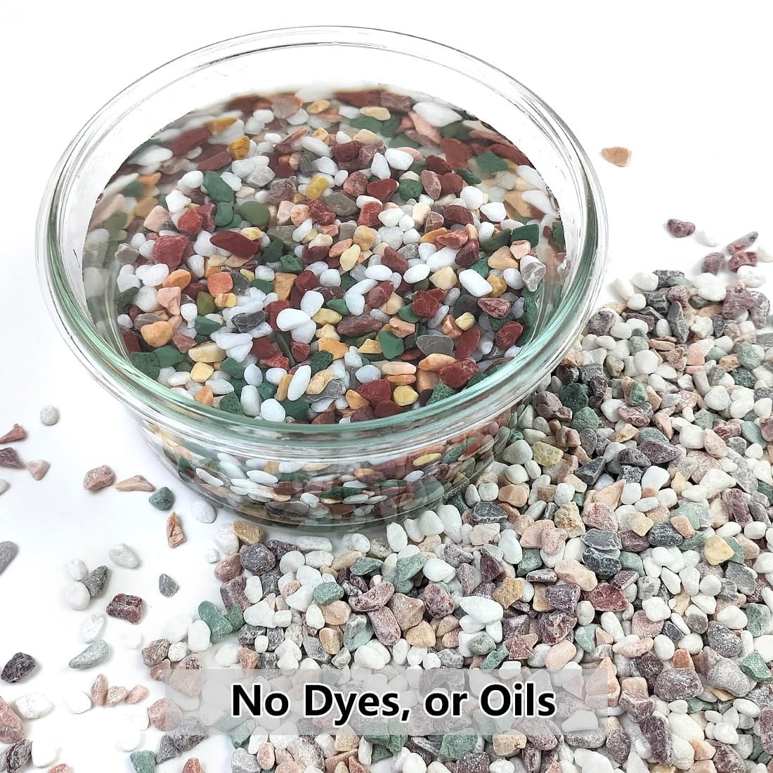 YISZM terrarium pebbles providing drainage and stylish accents