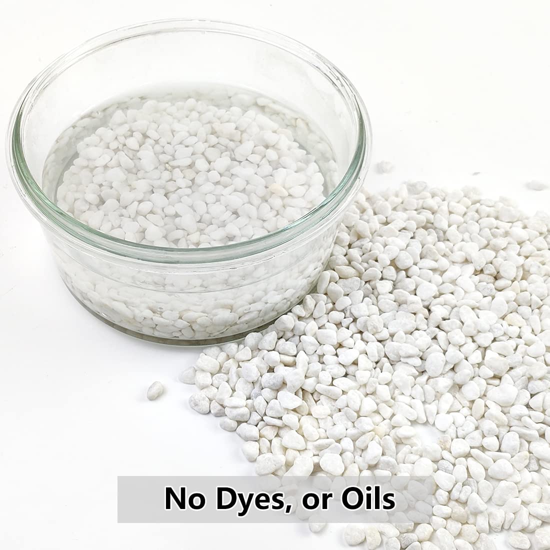 YISZM white aquarium gravel providing safe, non-toxic decoration for a fish tank