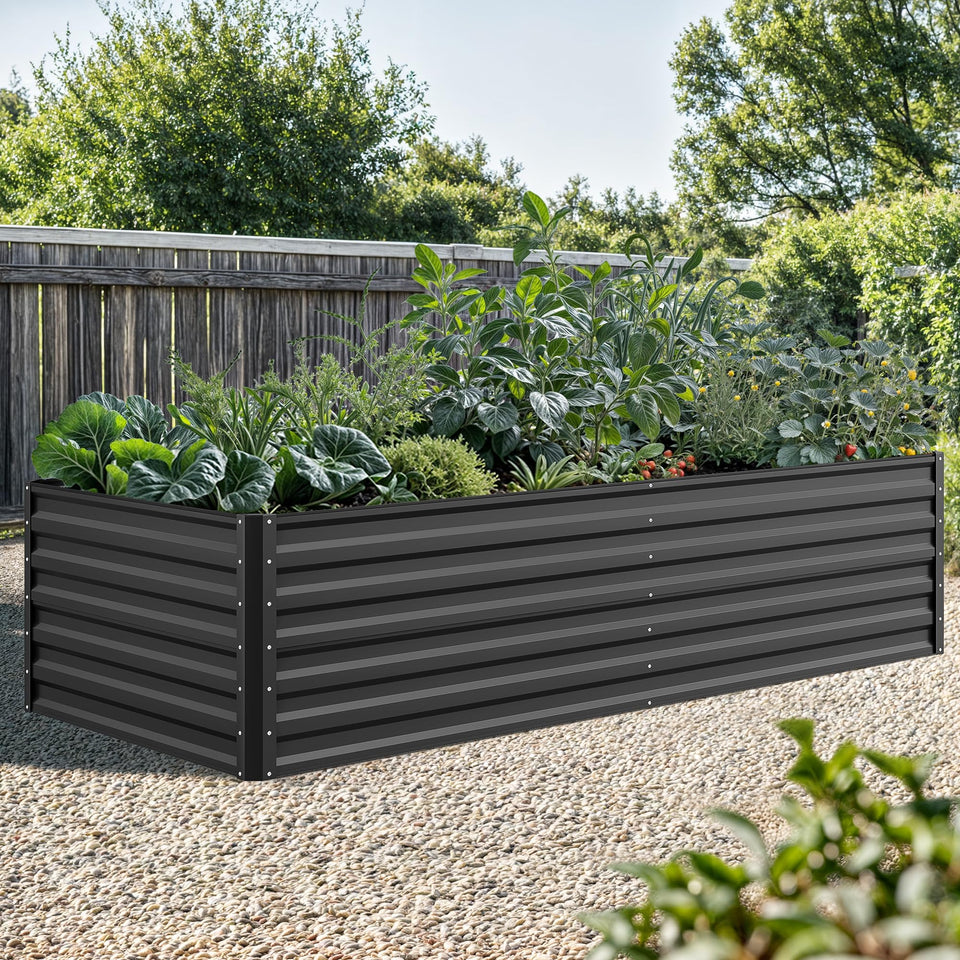 YITAHOME 8x4ft raised garden bed with ample soil capacity for vegetables