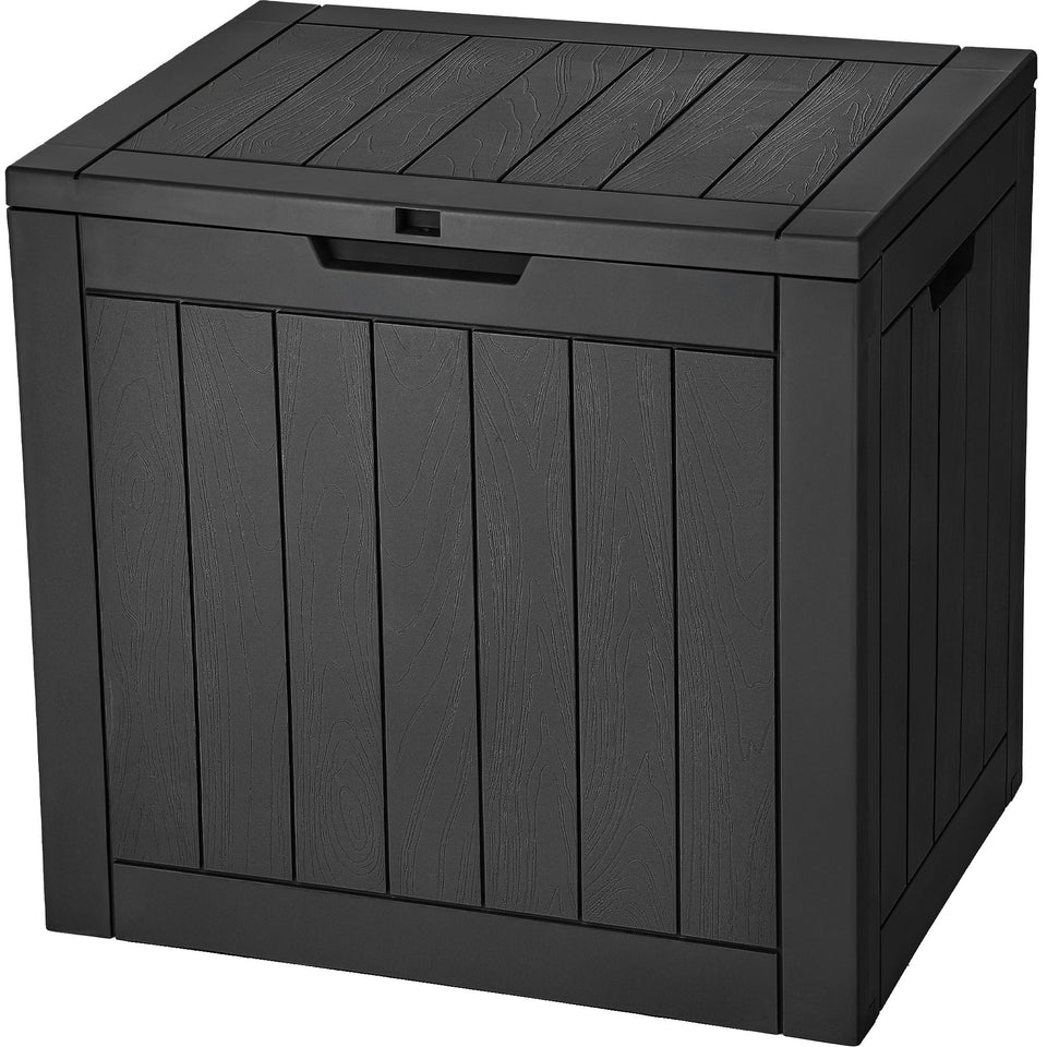 YITAHOME deck box 30-gallon black outdoor storage keeps cushions dry
