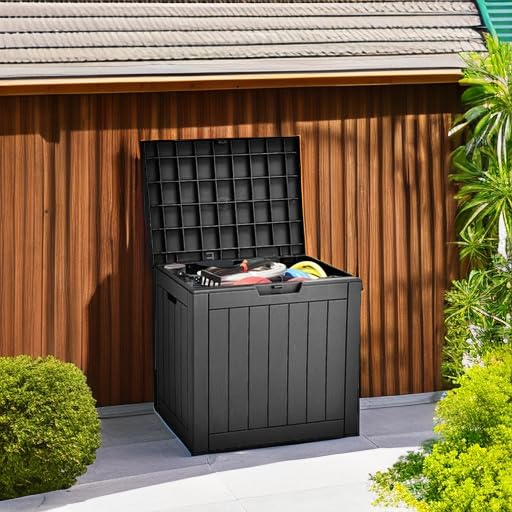 YITAHOME 30-gallon capacity offers ample outdoor storage space.