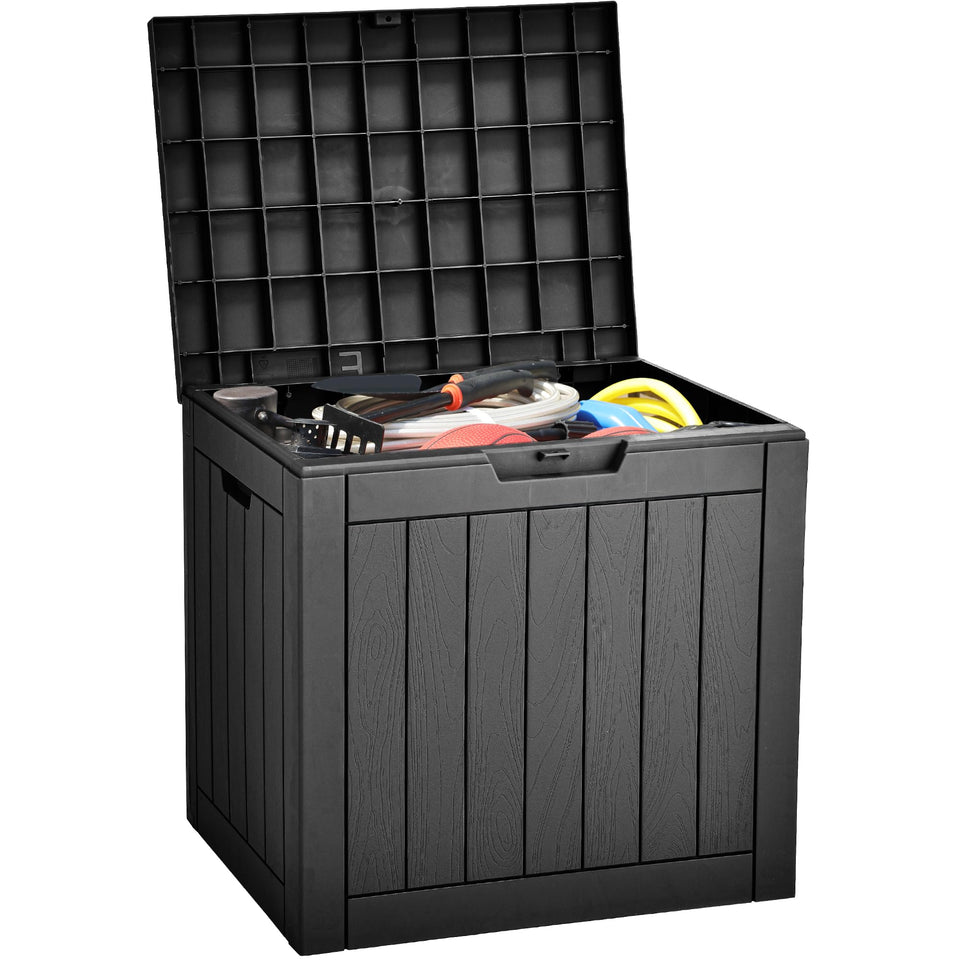 YITAHOME 31G deck box panels show tool-free easy setup.