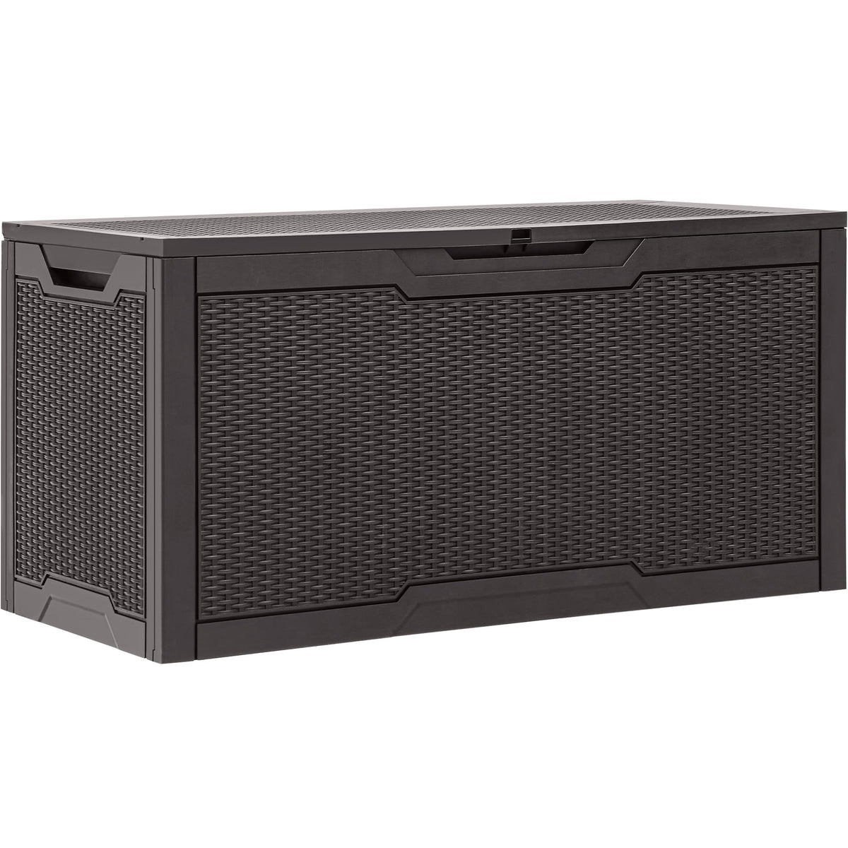 YITAHOME deck box rattan-grain finish elevates outdoor spaces.
