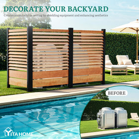 YITAHOME garden equipment enclosure keeps tools organized