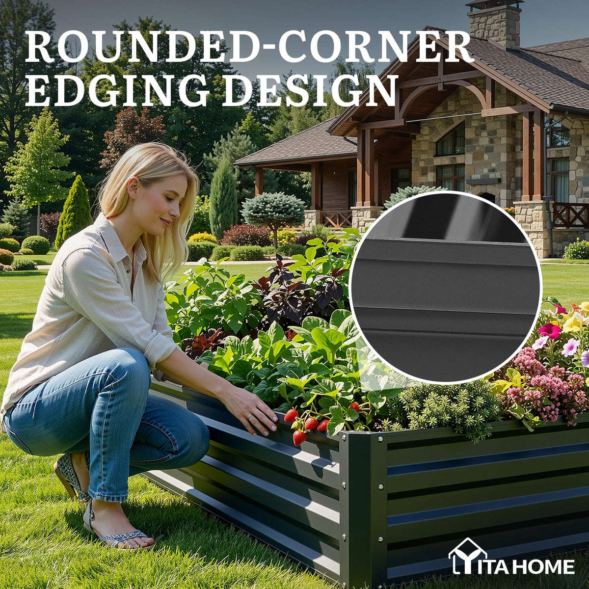 YITAHOME ground nails and support rods reinforce stability on varied soil