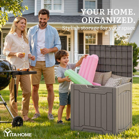 YITAHOME lid open showing roomy interior storage for towels and tools.