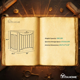 YITAHOME multipurpose storage box used as bench or table.