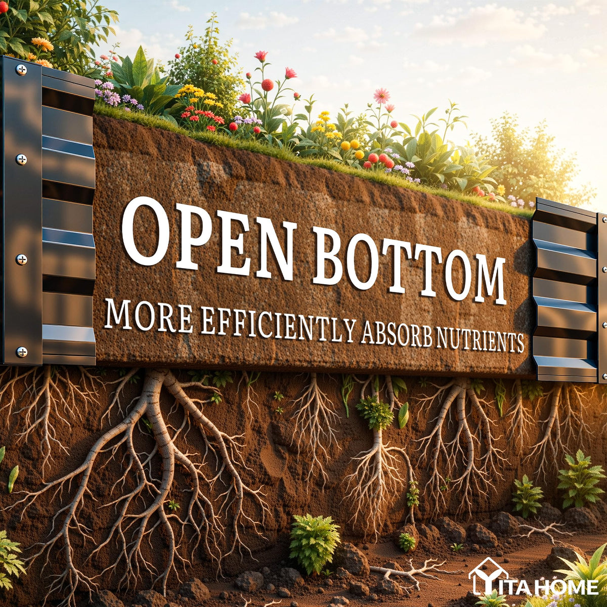 YITAHOME open-bottom drainage promotes root aeration and water movement