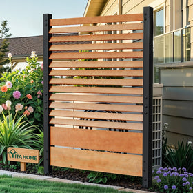 YITAHOME privacy fence panel in natural wood for outdoor spaces