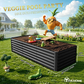 YITAHOME spacious bed capable of 479 gallons of soil for planting