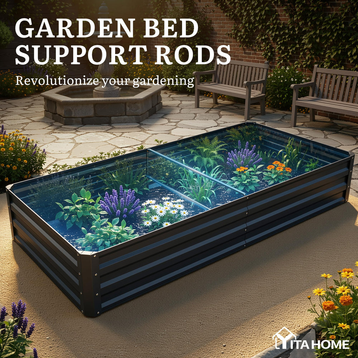 YITAHOME two-pack raised beds suit compact yards for versatile planting