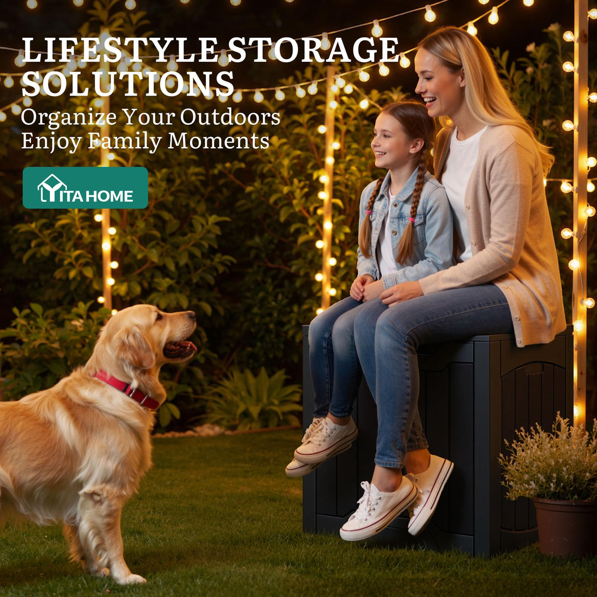 YITAHOME waterproof resin material highlights durability in yard conditions.