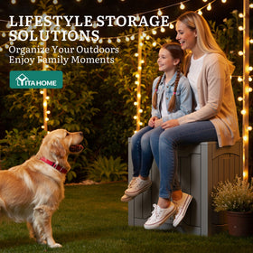 YITAHOME box exterior with wood-like texture for natural look.